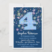 Fijne bubbels! Colorful Number Birthday Party Kaart (Voorkant)