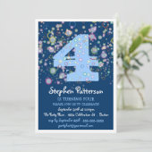 Fijne bubbels! Colorful Number Birthday Party Kaart (Staand voorkant)