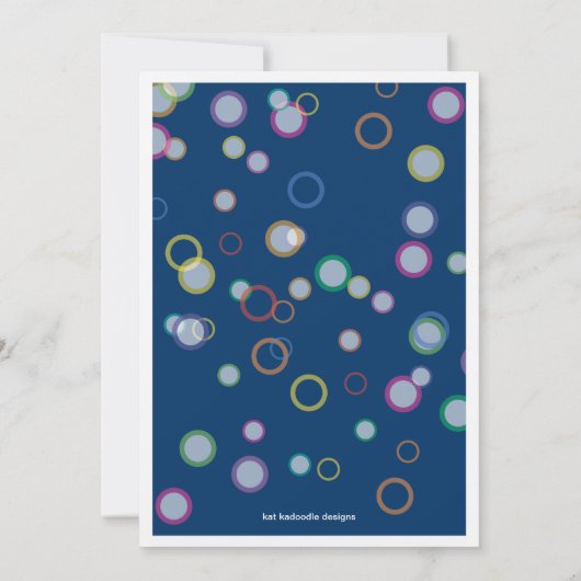 Fijne bubbels! Colorful Number Birthday Party Kaart (Achterkant)