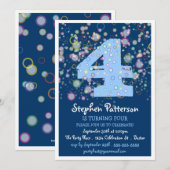 Fijne bubbels! Colorful Number Birthday Party Kaart (Voorkant / Achterkant)