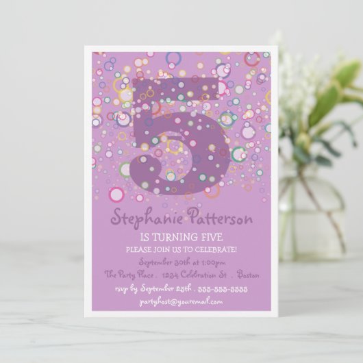 Fijne bubbels! Leeftijd nummer geboortedag Kaart (Staand voorkant)