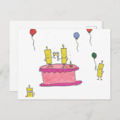 Fijne bubbels voor jullie verjaardag briefkaart (Voorkant / Achterkant)