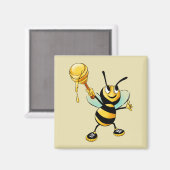 Fijne Bumble met een honingzak Magneet (Voorkant / Achterkant)