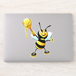 Fijne Bumble met een honingzak Sticker