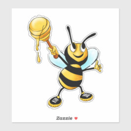 Fijne Bumble met een honingzak Sticker