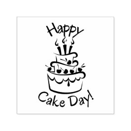 Fijne Cake Day! Roeststempel met eigen inkt Zelfinktende Stempel
