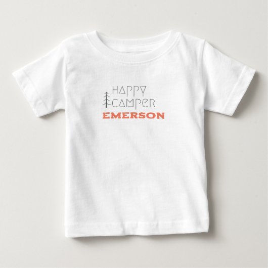 Fijne camper. Aangepaste naam Baby T-Shirt (Voorkant)