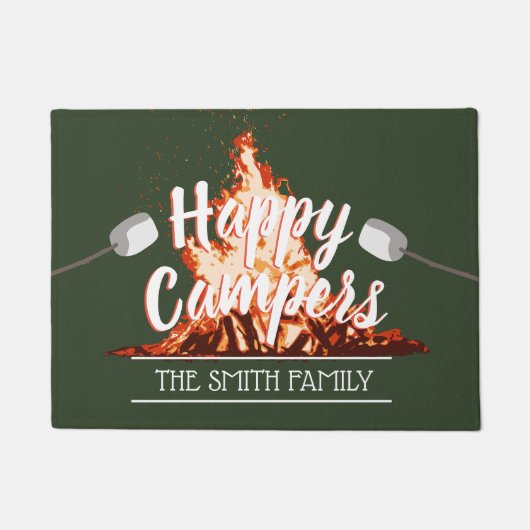 Fijne Campers Forest Green Deurmat (Voorkant)