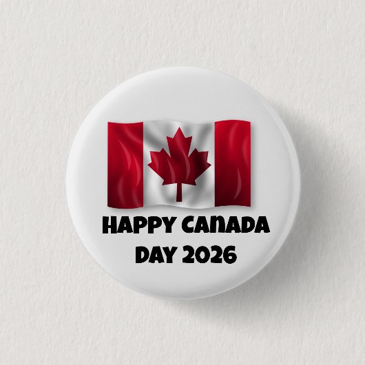 Fijne Canada-dag 1 inch ronde knop Button 3,2 Cm (Voorkant)