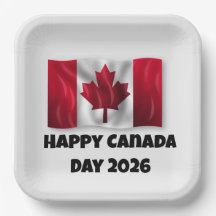 Fijne Canada-dag papieren bord