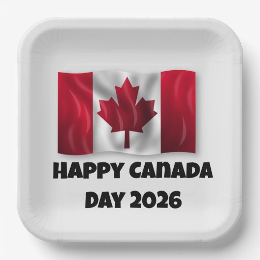 Fijne Canada-dag papieren bord (Voorkant)