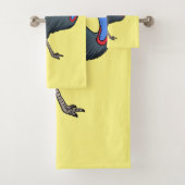 Fijne cartoon van de kasuivogel bad handdoek (Insitu)