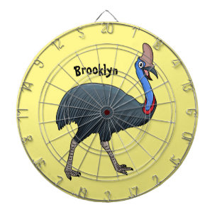 Fijne cartoon van de kasuivogel dartbord