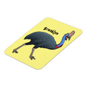 Fijne cartoon van de kasuivogel magneet (Linkerzijde)