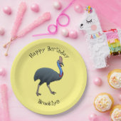 Fijne cartoon van de kasuivogel papieren bordje (Feest)