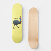 Fijne cartoon van de kasuivogel persoonlijk skateboard (Voorkant)