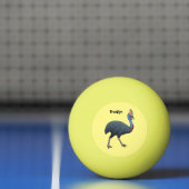 Fijne cartoon van de kasuivogel pingpongbal (Net)