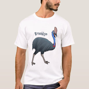 Fijne cartoon van de kasuivogel t-shirt