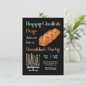 Fijne Challah Dag Chanoeka Party Kaart (Staand voorkant)