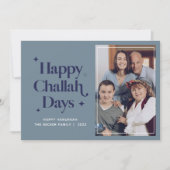 Fijne Challah-dagen Hanukkah familie foto  Vakanti Feestdagenkaart (Voorkant)