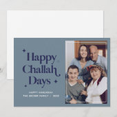 Fijne Challah-dagen Hanukkah familie foto  Vakanti Feestdagenkaart (Voorkant / Achterkant)