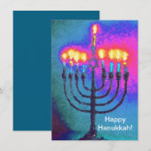 Fijne Chanoeka! Groet of dank je wel kaart. Bedankkaart (Voorkant / Achterkant)