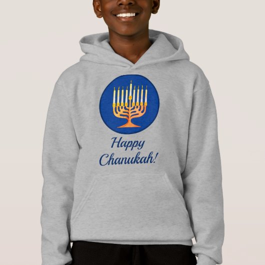 Fijne Chanoeka! Menorah gepersonaliseerd (Voorkant)