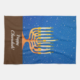 Fijne Chanoeka! Menorah Theedoek