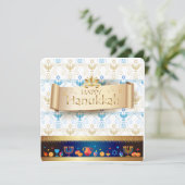 Fijne Chanoeka! Vakantie Feestdagenkaart (Staand voorkant)