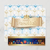 Fijne Chanoeka! Vakantie Feestdagenkaart (Voorkant / Achterkant)