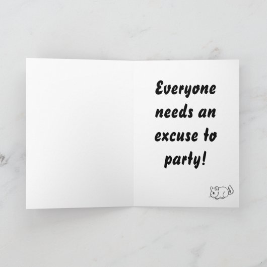 Fijne Chinchilla dag! Kaart (Binnen)