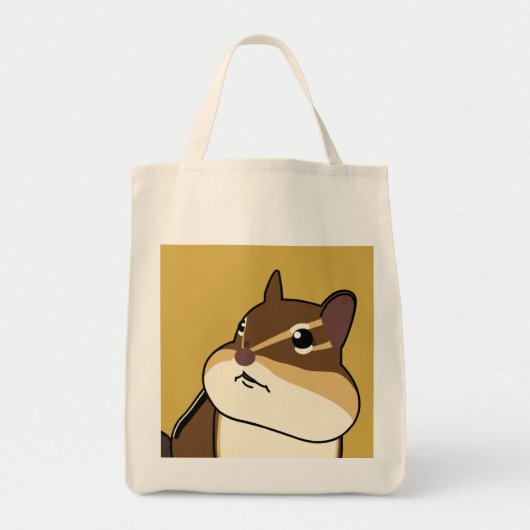 Fijne Chippy! Chipmunk 幸せそうなシマリ ス の お 買 い 物 袋 Tote Bag (Voorkant)