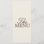 Fijne Chocolade Bruine Oude Geld Retro Bruiloft Menu (Achterkant)