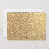 Fijne Christus in de gouden kerstfoto van de goude Feestdagenkaart (Achterkant)