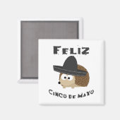 Fijne Cinco de Mayo - Egel Magneet (Voorkant / Achterkant)