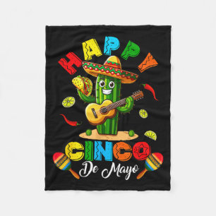 Fijne cinco de mayo mexicaanse cactus sombrero tac fleece deken