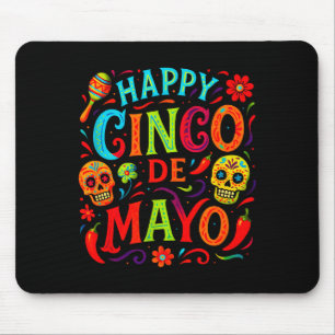 Fijne cinco de mayo - Mexicaanse feest schedels fe Muismat