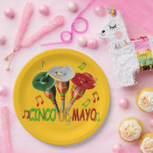 Fijne Cinco de Mayo Papieren Bordje (Feest)
