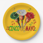 Fijne Cinco de Mayo Papieren Bordje (Voorkant)