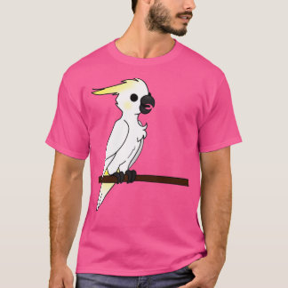 Fijne cockatoo op baars t-shirt