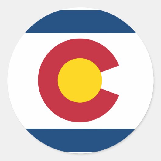 Fijne Colorado Dag! Ronde Sticker (Voorkant)