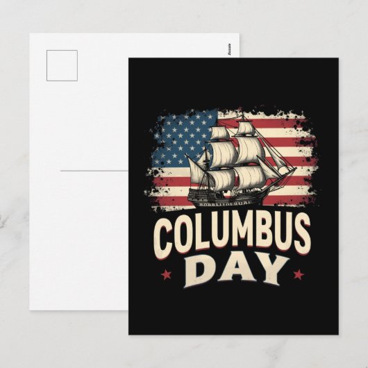 Fijne Columbus Dag van Verkenning en Reflectie Feestdagenkaart (Voorkant / Achterkant)