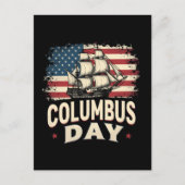 Fijne Columbus Dag van Verkenning en Reflectie Feestdagenkaart (Voorkant)
