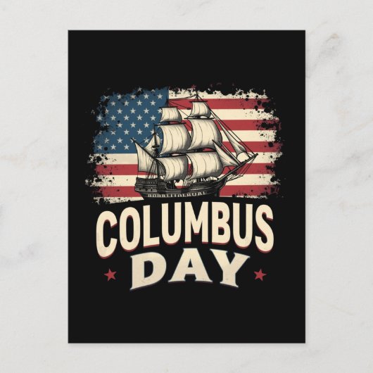Fijne Columbus Dag van Verkenning en Reflectie Feestdagenkaart (Voorkant)