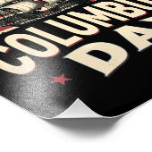 Fijne Columbus Dag van Verkenning en Reflectie Foto Afdruk (Hoek)