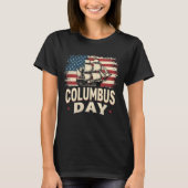Fijne Columbus Dag van Verkenning en Reflectie T-shirt (Voorkant)