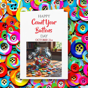 Fijne Count Your Buttons Dag   21 oktober Kaart
