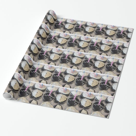 Fijne Cupcakes Cadeaupapier (Uitgerold)