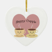 Fijne Cupple! Koffie Keramisch Ornament (Voorkant)