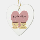 Fijne Cupple! Koffie Keramisch Ornament (Links)